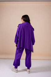 The asymmetrical set in purple